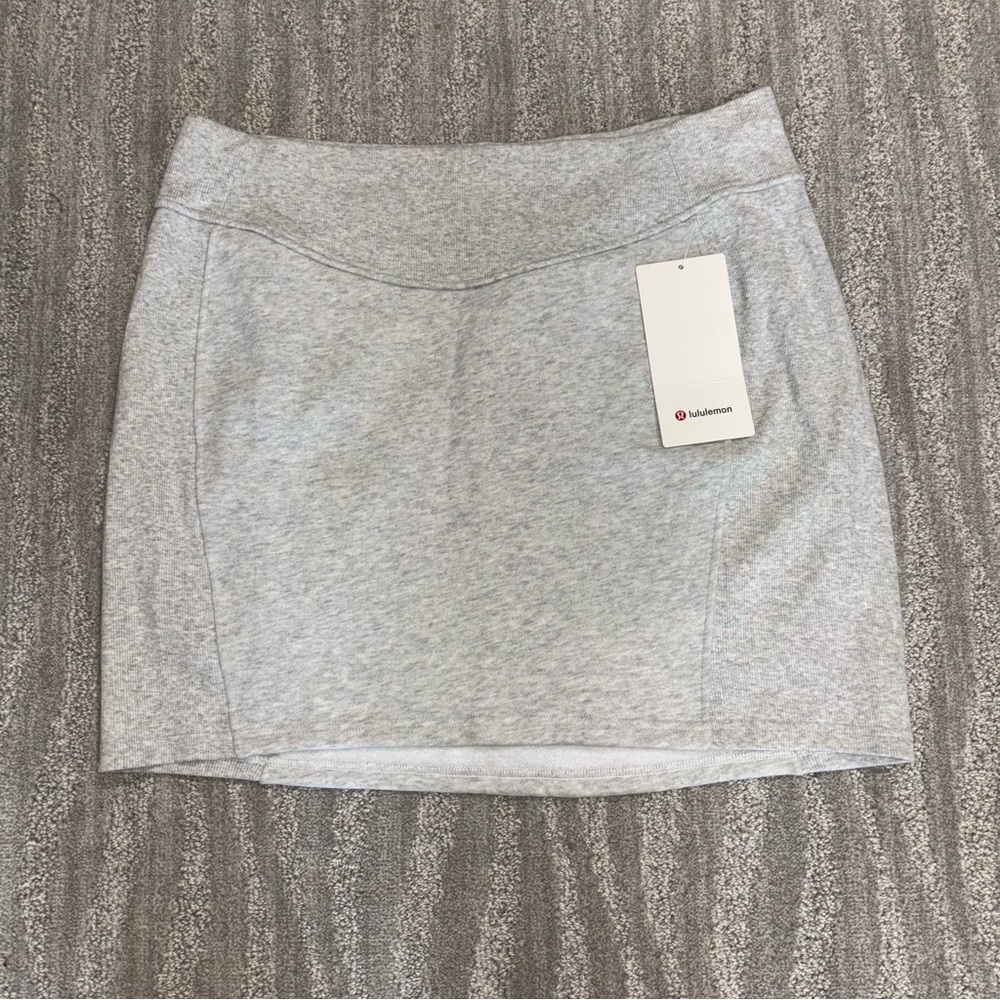 NWT Lululemon Heathered Gray Scuba Skirt Women’s Sz XL